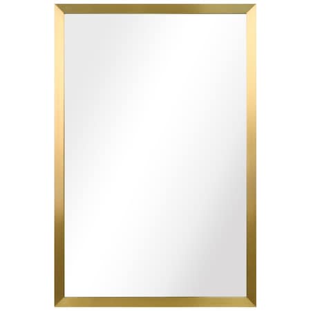 Solid Storage Supplies Contempo Brushed Stainless Steel Gold rectangular Wall Mirror SO2966245